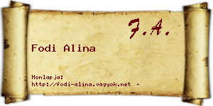 Fodi Alina névjegykártya